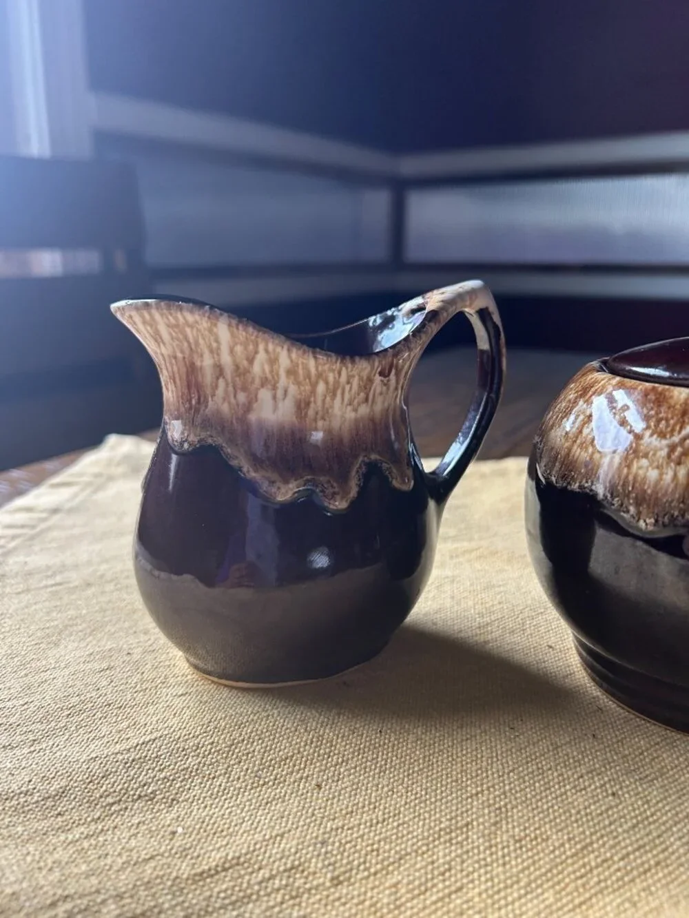 Vintage  Roseville Sugar & Creamer